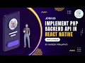 Login Signup With Backend PHP API In React Native React Native Tutorial In Hindi