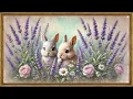 Vintage Easter Bunny Greetings 4K Gold Framed Easter Art Screensaver Relaxing Spring Ambience