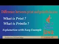 difference between print and println in java