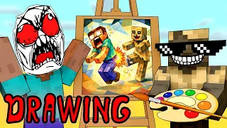 Herobrine & Minecraft Mobs: Drawing Challenge 2 | Minecraft Animation