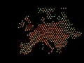 Mapping Population Density with ASCII Art - Minimal Map Using Python