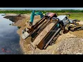 Download Lagu Incredible!! Dropping 25ton Both​​ Trucks​ Of Backing Fails Unload Rock And Luckily Operator Safety