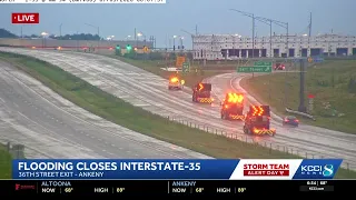Central Iowa flooding after heavy rains I-35 closed between Ankeny and Elkhart
