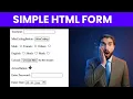 Build Simple HTML Form Project FAST EASY Input Label Button MERN Web Dev Hindi