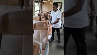Massage in the train in srilanka