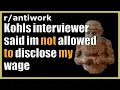 Kohls interviewer said im not allowed to disclose my wage