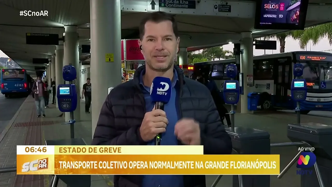 Transporte coletivo opera normalmente na Grande Florianópolis nesta quinta-feira