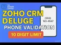 Zoho CRM Phone Number Validation Easy 10-Digit Deluge Function Tutorial