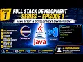 Full Stack Development Series Ep 1 JDK Installation Eclipse IDE VS Code Setup