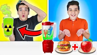 تحدي الخلاط شربنا اقذر عصير في العالم 