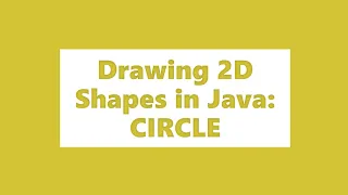 Drawing a CIRCLE using JavaFx Shapes in Java