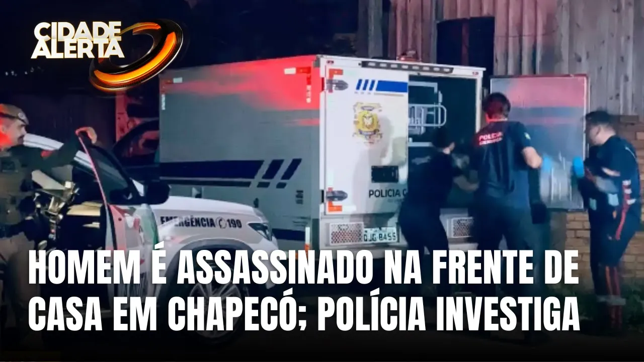 Crime em Chapecó: homem morto a tiros em frente à própria casa