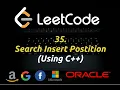 35 Search Insert Position using C Leetcode problem binary search topic