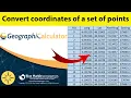 Convert coordinates of a set of points