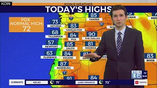 Weather forecast We re hitting our first 90 degree day this week in Portland