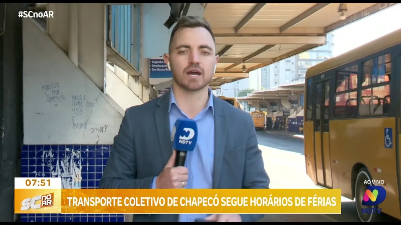 Em Chapecó, prefeitura realiza mudanças nos horários do transporte coletivo durante as férias
