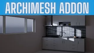 Archimesh addon scene creation overview Blender 4.0