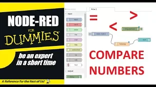 NODE-RED FOR DUMMIES--TUTORIAL 06--CONDITIONAL COMPARE TWO NUMBERS BASIC BEGINNERS FUNDAMENTAL