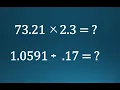 Decimal Multiplication and Division
