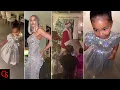 True Thompson Showing Off Her Beautiful Christmas Dress 2021