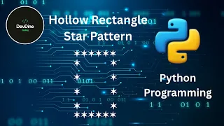 Hollow Rectangle Star Pattern in Python Python Star Pattern Program Python tutorial