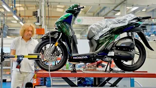 honda sh125i production motorcycle assembly