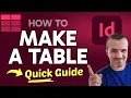 How to CREATE a Table in Adobe InDesign Step by Step