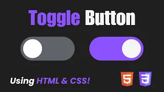 How to make Toggle Button using HTML CSS