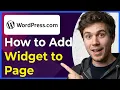 How to Add Widget to Page in Wordpress Step-By-Step 2026 guide