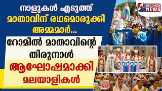 നാളുകൾ എടുത്ത് മാതാവിന് രഥമൊരുക്കി അമ്മമാർ...തിരുനാൾ ആഘോഷമാക്കി മലയാളികൾ |VIRGIN MARY | GOODNESS TV