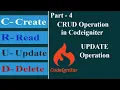 CRUD Operation in Codeigniter in hindi UPDATE Operation in Codeigniter in hindi