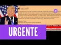 Lagu El peligrosísimo comunicado de último momento que acaba de hacer Trump en sus redes