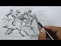 horse riding drawing easy step by step how to draw horse riding