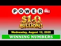 Powerball Winning Numbers Wednesday August 12 2026 1 0 Billion Jackpot