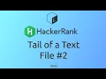 Tail of a Text File HackerRank Linux Shell