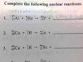 nuclear chemistry equations