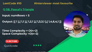 118 Pascal s Triangle Leetcode Problem Important for interview