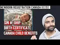 Apply for Newborn Registration ONTARIO Birth Certificate Canada Child Benefits SIN OHIP