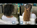 Braids over Locs the Knotless Way Fall Color Goddess Braids Braid School Ep 49