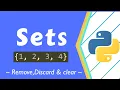 Removing - discard clearing Methods in sets