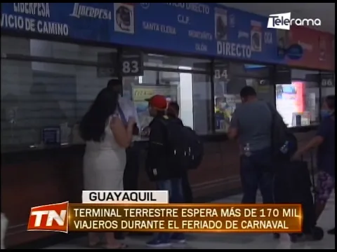 Terminal terrestre espera más de 170 mil viajeros durante el feriado de carnaval