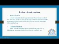 Break Continue - control structures in Python programming in Tamil