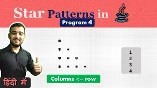 Star Pattern Program in Java - 4 Coding Wallah