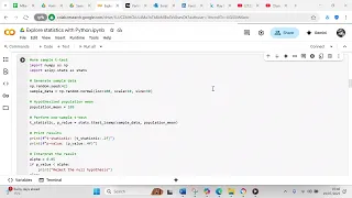 Perform a one sample t-test in Python