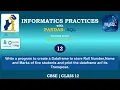 IP Practical No 12 Informatics Practices with Python PANDAS Class 12 CBSE PrepFuture