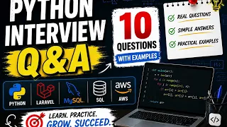Python Interview Questions with Examples Most Asked Questions Part-4