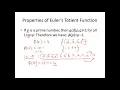 Euler s Totient Function and Euler s Theorem - Cryptography