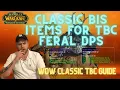 Classic WoW Feral DPS Druid Items you want for TBC BiS gear to get into Karazhan fast