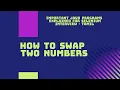 Important Java Interview Programs 02 How to swap two numbers Test Automation Tamil