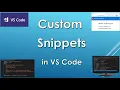 Custom snippets in VS Code Example - subscribe snippet for Angular